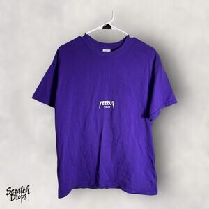 Vintage Y2K 2013 Yeezus Tour T Shirt Mens Large Purple Graphic Retro Fashion V02
